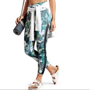 Athleta High Rise Tropical Mesh 7/8 Crop Tights